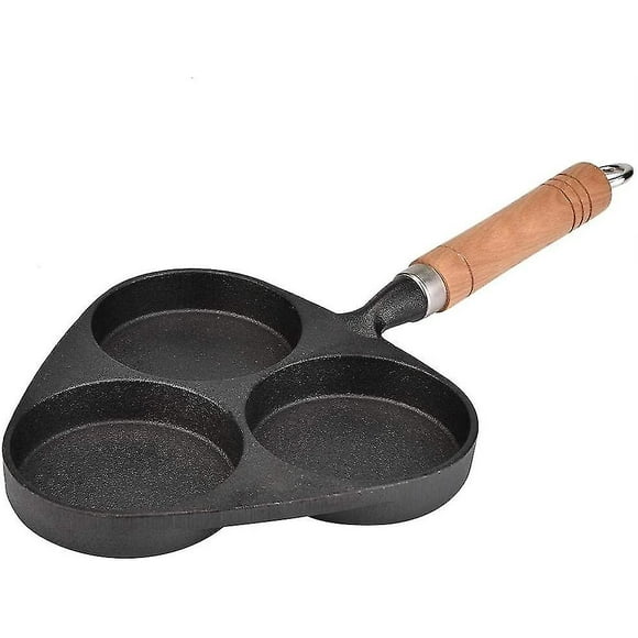 Mini Egg Pan 3 Shapes Cast Iron Omelette Frying Burger Fried Pot