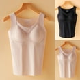 thumbnail image 4 of Rohuuque Women's Thermal Underwear with Built-in Bra Solid Color Seamless Thermal Tops Vest for Cold Weather Beige, 4 of 4