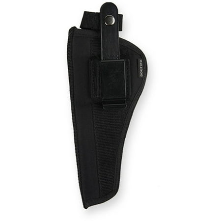 12 Inch Barrel Front - Bulldog Cases Belt and Clip Ambi Holster (Fits Most Revolvers with 5 - 6 1/2-Inch Barrels, S & W K,L,N Frame)