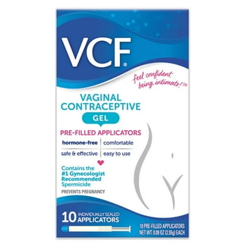 VCF Vaginal  Pre-Filled Gel Applicators Spermicide - 10 Ct