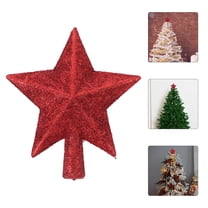 WHAMVOX Christmas Decor Christmas Tree Top Star Tree Decoration 11.50X10.50X1.50CM Red