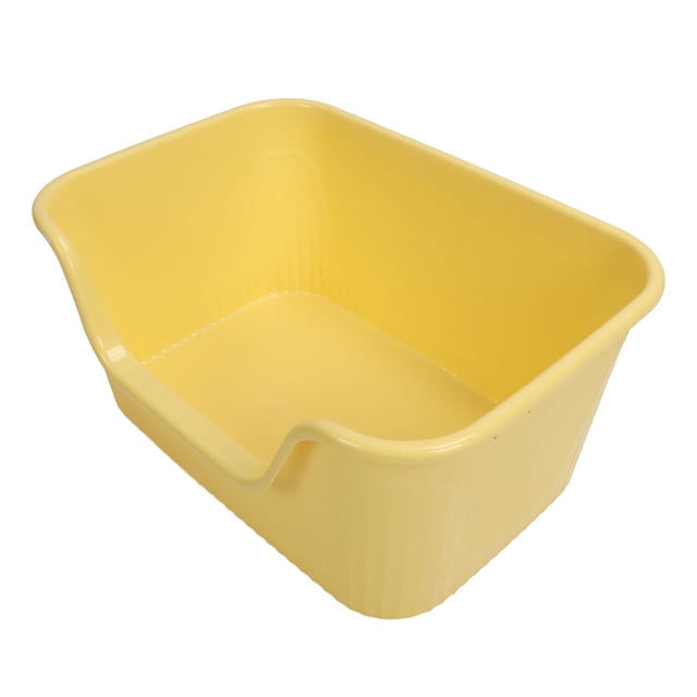 Large Cat Litter Box, Anti Splashing, Groove Design, Non Stick and Easy to Clean, Stylish Appearance, Large Cat Litter Box with High Sides for Large Cats