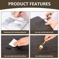 thumbnail image 6 of Peel and Stick PVC Slat Wall Panel, 118" x 15.75" Self Adhesive Faux Oak Wood Grain – 3D Soundproof Wall Panels for Ceilings, 6 of 7