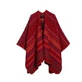 thumbnail image 1 of Robe Portefeuille pour Femmes, Style Fourche Imprimée Cape Chaude, Robe d'Hiver pour Femmes, 1 of 2