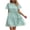 Green, variant on QUYUON Mini Dresses for Women Casual Crew Neck Short Sleeve Ruffle Tiered Summer Dress Pleated A-Line Flowy Short Dress Beach Sundress Evening Cocktail Party Knee Length Dresses Style D-134 Blue M