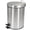 Satin Nickel, variant on Décor Living Ava Round Step Trash Can, 1.3 Gallon Pedal Waste Bin with Soft-Close Embossed Lid, Removable Inner Liner, Strong Pedal, Easy-Carry Handle, Metal Construction, Matte Black