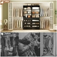 thumbnail image 4 of Homieasy 2-Pack Closet Organizer System: Dual 4-9Ft Adjustable Wardrobe Racks with 8 Wooden Drawers, Double Tower Storage, 8 Hanging Rods & Garment Racks ,Expandable Walk-In Closet Solution,Black, 4 of 8