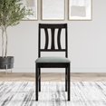 thumbnail image 2 of Home Design Denton Dining Chair (Set of 4), Black/Gray, Cushioned Seat, Ladder-Back Design, Comfortable Seating, Sturdy Frame, Modern Style, 2 of 5