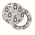 thumbnail image 2 of Kdxio Cartoon Bear Brown Print Stool Covers Round,Stretch Round Bar Stool Covers Washable Bar Stool Cushion Slipcover for 12-15 Inch Chair, 2 of 7