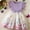 Z01#Purple, variant on Mikilon Girls Pachwork Color Lace Dress Size 8-11 Years Floral Puff-sleeved Round Neck Dress