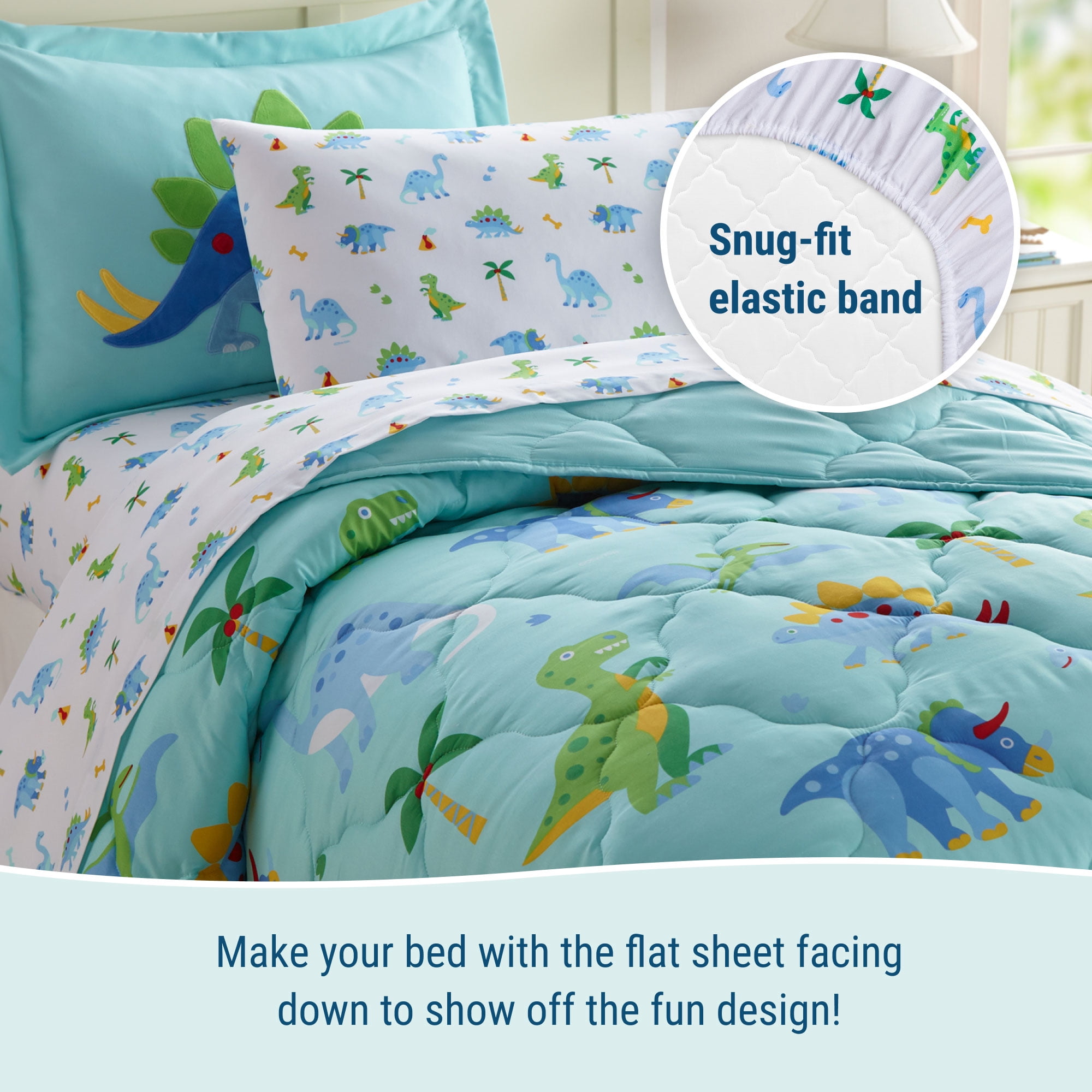 Wildkin Kids Pc Twin Microfiber Bed in a Bag for Boys Girls