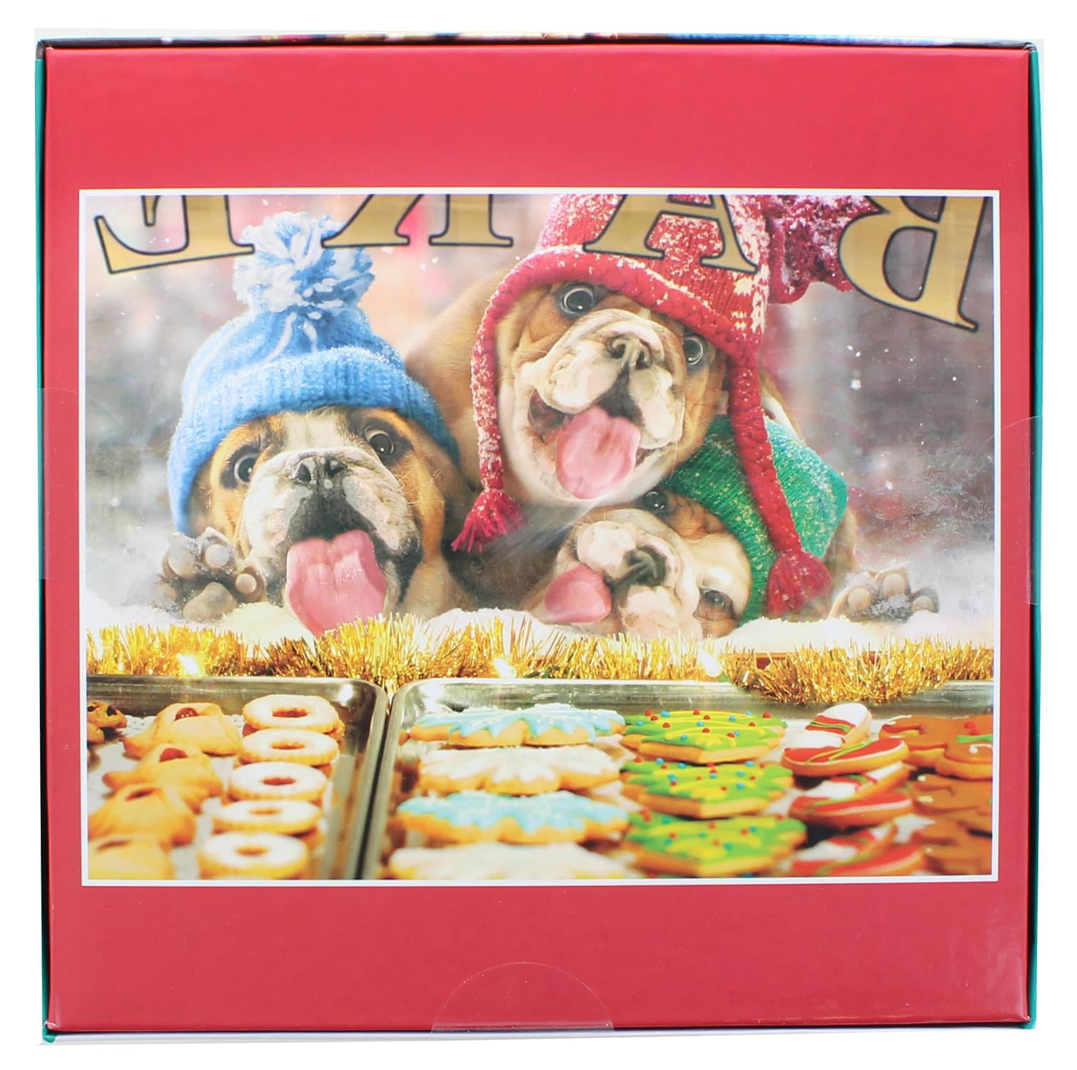 Ceaco Avanti Christmas Holiday Window Shopping Bulldog Puzzle 550 PC for sale online