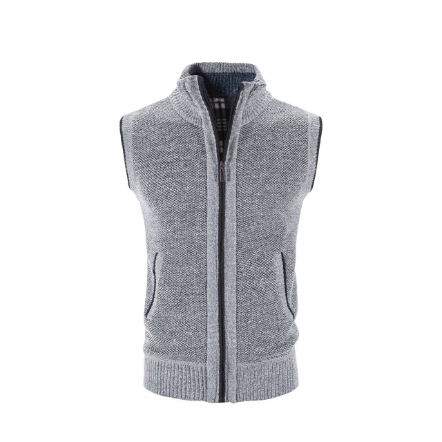 Leutsin Cardigan à Col Montant pour Homme, Chandail, Veste Doublée de Molleton, Automne et Hiver 2021