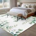 thumbnail image 4 of Green Eucalyptus Leaves Area Rugs 5'x7', Washable Small Throw Rugs for Laundry Room Playroom, Summer Botanical Daisy Floral Indoor Outdoor Rug Non-Slip Low Pile Carpet Runner Reversible Floor Mats, 4 of 8