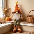 thumbnail image 6 of Gnome Doll,Autumn Scarecrow Style Plaid Outfit Leaf Decor for Farmhouse Livingroom Thanksgiving Table Fall Decoration, 6 of 6