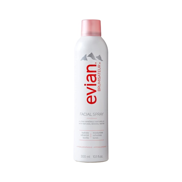 Spray facial Evian, agua mineral natural, 300 ml
