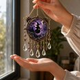 thumbnail image 6 of Halloween Crystal Wind Chime, Lightweight Acrylic Build, Silent Swaying Beads, Spooky Motif, Easy Window Wall Hanging (Witch), 6 of 7