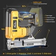 thumbnail image 2 of 18 Gauge Cordless Brad Nailer Compatible with Dewalt 20V Battery 2 in 1 Nail/Staple Gun with 2000pcs Nails Brushless Electric Nail Gun for DIY, Woodworking, Home Improvement (No Battery), 2 of 11