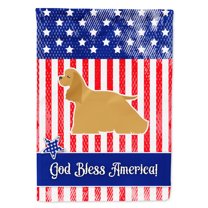Carolines Treasures BB3286GF USA Patriotic Cocker Spaniel Flag Garden Size  Small multicolor