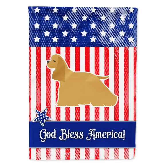 Carolines Treasures BB3286GF USA Patriotic Cocker Spaniel Flag Garden Size  Small multicolor