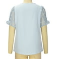 thumbnail image 6 of Women's Summer Chiffon Tops Shirts V Neck Dressy Casual Comfy T Shirts Short Sleeve Solid Tunic Blouses Pullover, 6 of 7
