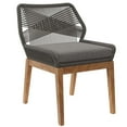 thumbnail image 2 of Modway Wellspring Outdoor Patio Teak Wood Dining Chair in Gray Graphite, 2 of 7