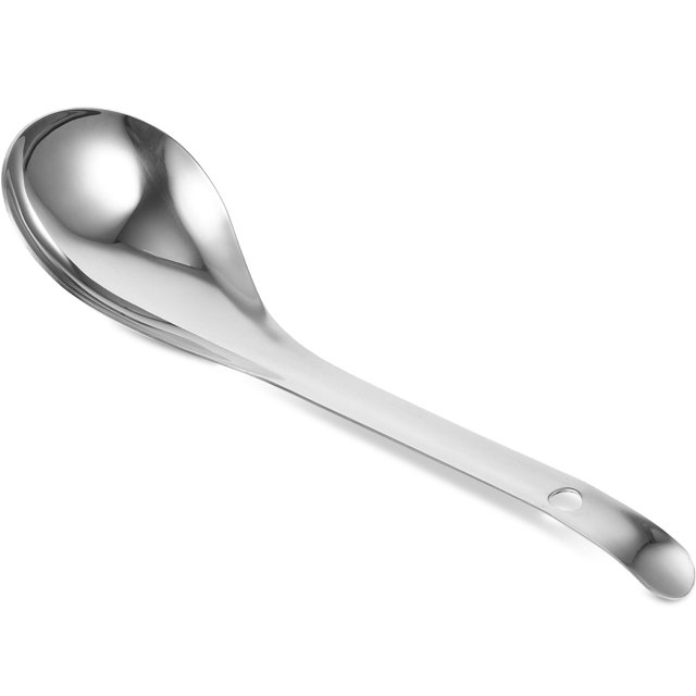 Cuchara de arroz para el hogar Cucharas para servir Vajilla japonesa de acero inoxidable Cucharón de sopa asiático Cuchara de postre Estilo simple Cuchara gruesa