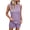 Purple, variant on yillto 2 Piece Sets for Women Summer Lounge Shorts Set Crew Neck Tank Tops Matching Sweatsuit with Pocket