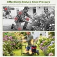 thumbnail image 6 of Black 2‑in‑1 Folding Garden Stool Kneeler with Built‑in Tool Pouch Heavy‑Duty 300 LBS Capacity Portable Gardening Seat with Comfort EVA Pad, 6 of 9