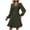 Army Green, variant on Long Sleeve Dress for Women,Womens Dresses,Fashion Solid Color V Neck Long Sleeve Casual Dress Knee Length Navy