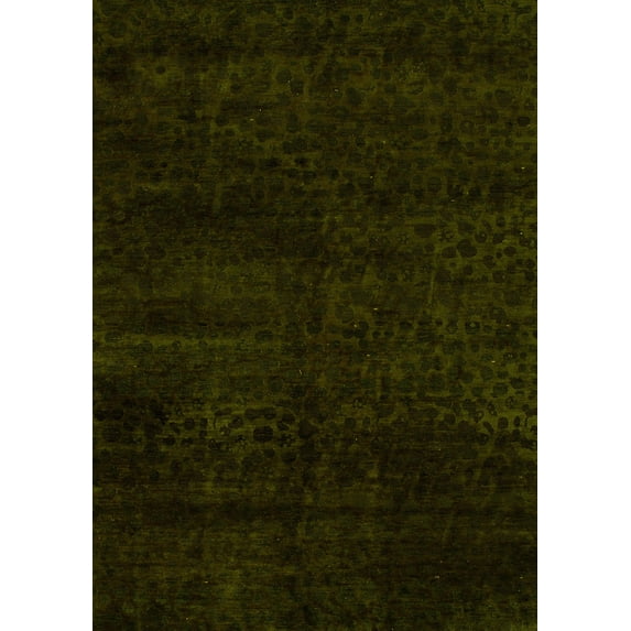 Ahgly Company Machine Washable Indoor Rectangle Abstract Yellow Modern Area Rugs, 2' x 4'