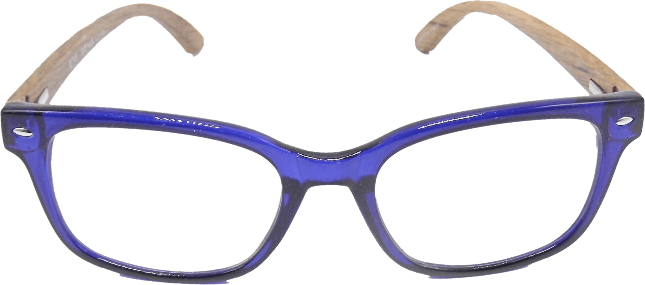 EYEGEMS  Blue Light Blocking Computer  +2.00 Reading Glasses Eco Friendly SustainableDuMu Wood  Blue 6211