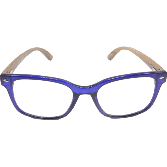 EYEGEMS  Blue Light Blocking Computer  3.00 Reading Glasses Eco Friendly Sustainable DuMu Wood  Blue 6211