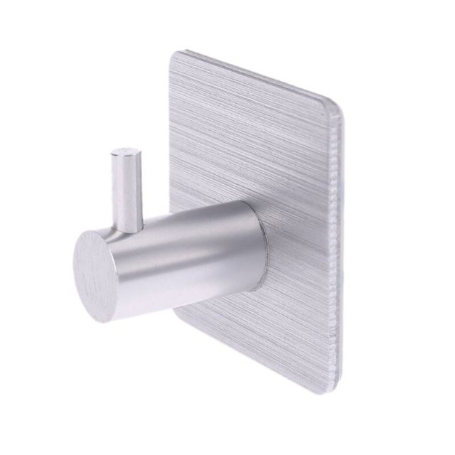 Perchero de pared autoadhesivo de aleación de aluminio, soporte para llaves, ganchos para toallas, perchero para colgar ropa, accesorios para el hogar y el baño