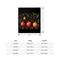 thumbnail image 5 of Durable Soft Flannel Blanket with Festive Pomegranate & Holly Design - Cozy for Sofa Travel Bed and Chair - Warm Holiday Decor, 5 of 7