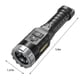 thumbnail image 3 of Linterna LED de alta potencia de 10 W con luces laterales COB | Linterna exterior de largo alcance | Brillo ajustable en 4 modos | Linterna portátil recargable por USB | Incluye cable de datos, 3 of 8