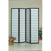 Home Source Black 4 Panel Shoji Screen