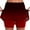 Red, variant on ShomPort Tennis Skirt for Women Plus Size Gradient Mini Skirt with Shorts Mid Waist Workout Skorts Skirts