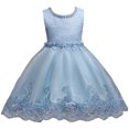 thumbnail image 4 of Huowey Baby Children Flower Girl Lace Wedding Party Formal Long Gown Dress Stylish Dailywear, 6-7 Years, 4 of 4