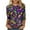 Multicolor, variant on QATAINLAV Hoy Oferta Flash Mardi Gras Shirts for Women Plus Size Casual Round Neck Blouse Fashion Carnival Celebration 3/4 Sleeve Pullover Top Multicolor M
