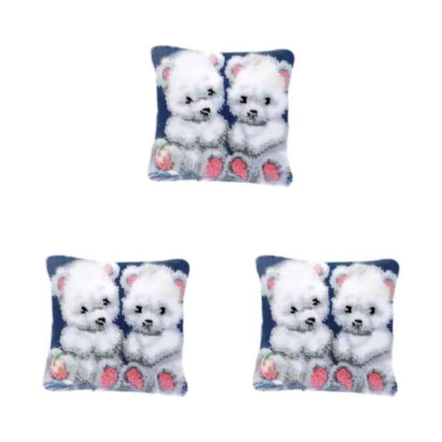 Ruiboury Unleash Creativity DIY Accessories Embroidery Pillow Kits Comfortable And Soft Type1 3Set
