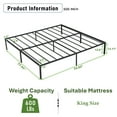 thumbnail image 4 of Aukfa Platform Metal King Size Bed Frame, 14 Inch, 600 lb Capacity, Noise Free, Black, 4 of 7