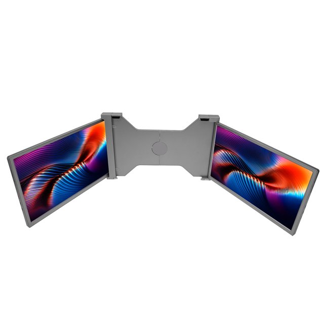 Extenseur de Moniteur d'Ordinateur Portable, Moniteur Portable Triple de 14 Pouces, Moniteur Portable Triple Double Écran Multifonctionnel
