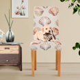 thumbnail image 4 of Yayeee 2 Pack Dining Chair Covers Stretch Parson Chairs Slipcovers Seat Protector, Purple Seashell, 4 of 6