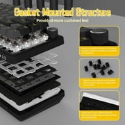 ATTACK SHARK AKS068 Alice Layout Wired Mechanical Keyboard, Gasket Mount 68 Keys Ergonomic 60% Gaming Keyboard USB-C, VIA-Programmable, Hot-Swappable Tactile Switch, RGB Backlit, Knob, NKRO, PC/MAC