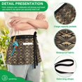 thumbnail image 4 of Yayeee Waist Apron with Pockets for Cooking Waterproof Half Server Aprons, Black Floral Pattern, 4 of 7