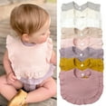 thumbnail image 2 of Set of 4Pcs Cotton Bib Baby Feeding Bib Soft & Comfortable Saliva Towel Newborns Burping Cloth for Boys Girls, 2 of 7
