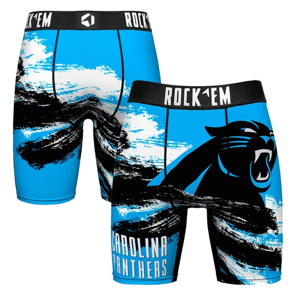 Men's Rock Em Socks  Carolina Panthers Gridiron Classic Paint Boxer Briefs