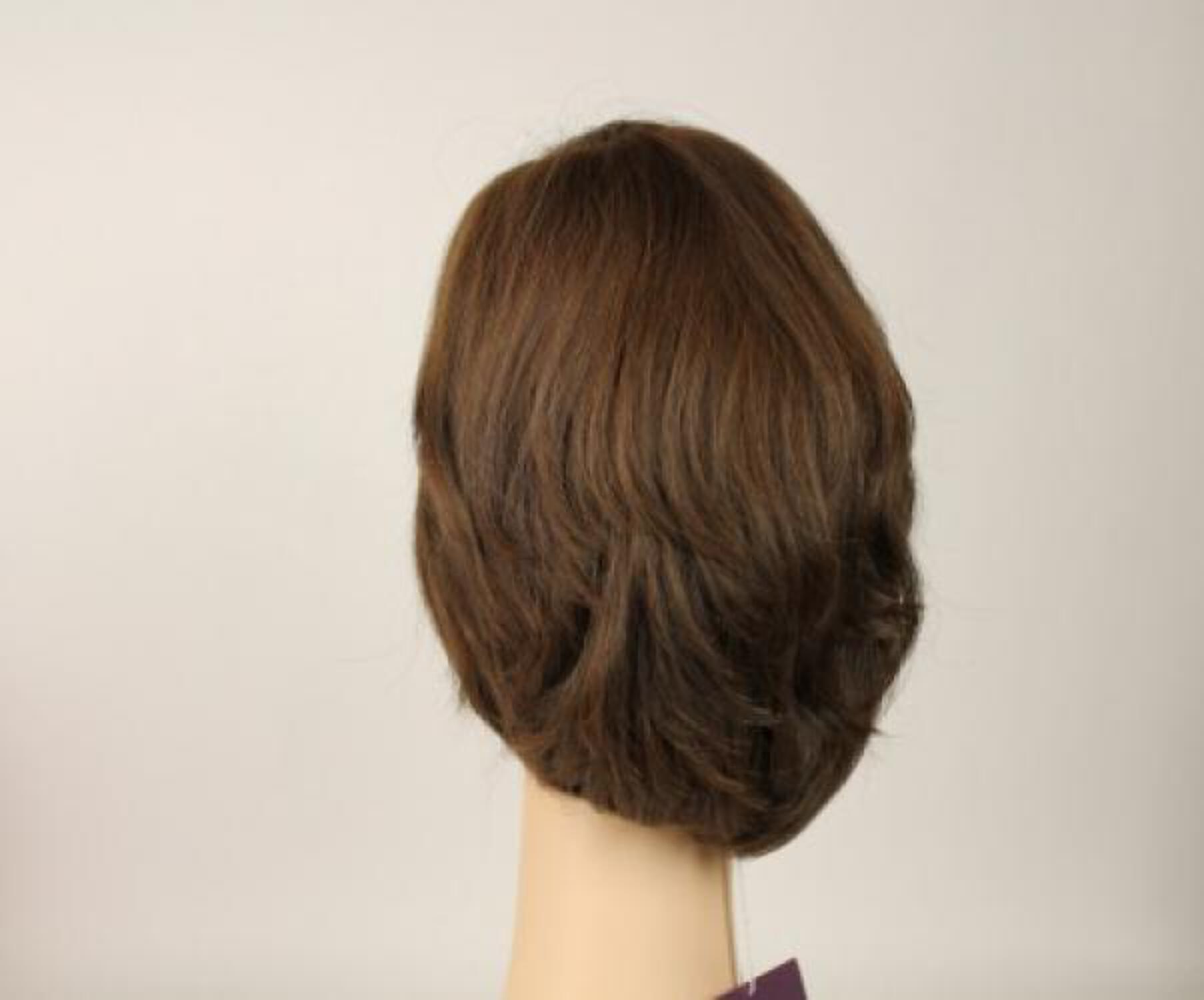 European Human Hair Freeda Wig Shlomit Medium Brown With Highlights Skin Top Size M Pre-Cut