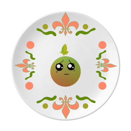 

Lovely Cartoon Cry Orange Face Flower Ceramics Plate Tableware Dinner Dish